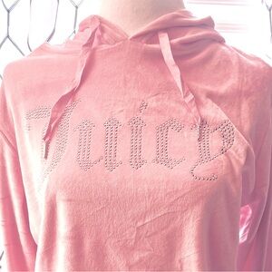 🌸 NWOT Juicy Couture Pink Lounge Set – Hoodie + Drawstring Pants - Size L